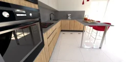 Cucina Sp22 moderna tortora con penisola Astra