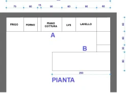 Cucina Sp22 moderna tortora con penisola Astra