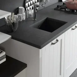 Cucina Spagnol cucine country lineare bianca in laccato opaco Tabia 6