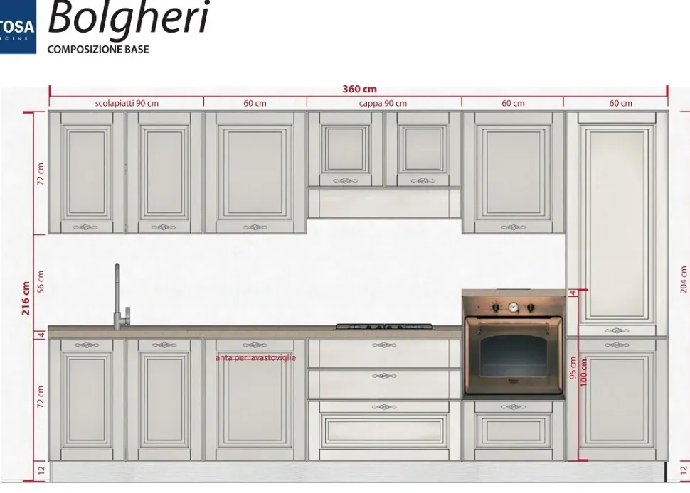 Cucina Stosa Bolgheri OFFERTA OUTLET sconto 25%