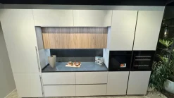 Cucina Stosa design con isola tortora in laminato materico Metropolis
