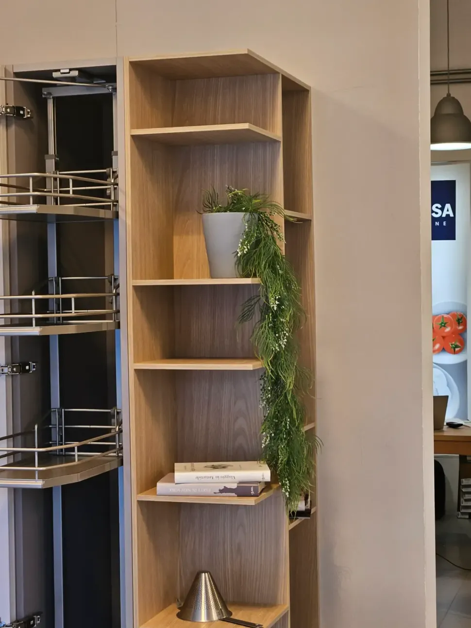 Cucina Stosa moderna ad angolo bianca in laminato materico Infinity