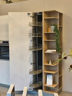Cucina Stosa moderna ad angolo bianca in laminato materico Infinity