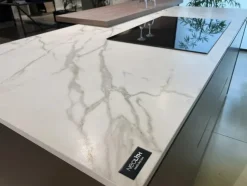 Cucina Stosa moderna con isola altri colori in laccata opaco Metropolis