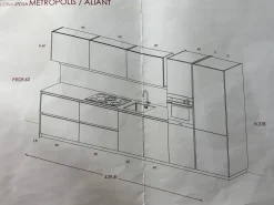 Cucina Stosa moderna lineare altri colori in laminato opaco Metropolis/alliant