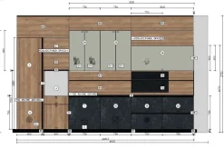 Cucina Telero design altri colori Euromobil lineare scontata 28%