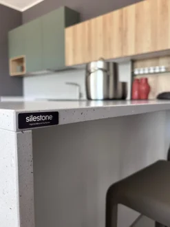 Cucina Time moderna bianca Gentili group con penisola scontata 40%