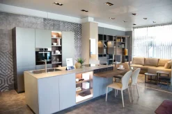 Cucina tortora design ad isola Soul Ernestomeda in Offerta Outlet