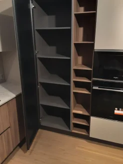 Cucina tortora design ad angolo Glass Arredo3 scontata