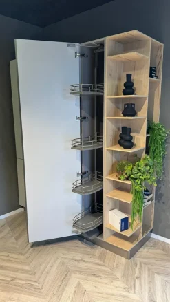 Cucina tortora moderna ad angolo Infinity Stosa scontata