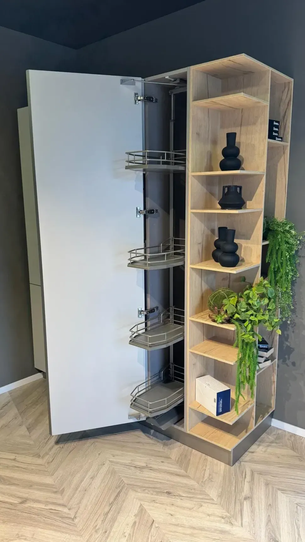 Cucina tortora moderna ad angolo Infinity Stosa scontata