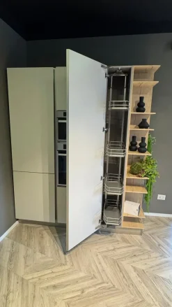 Cucina tortora moderna ad angolo Infinity Stosa scontata