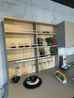 Cucina tortora moderna ad angolo Infinity Stosa scontata