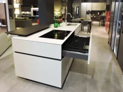 Cucina tortora moderna con isola Valdesign Logica 2.2 soho a soli 12006 Euro