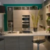 Cucina tortora moderna con penisola Motus Scavolini