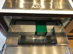 Cucina tortora moderna lineare Twin Del tongo scontata