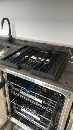 Cucina Venezia moderna rovere chiaro ad angolo Giannei