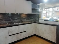 Cucina Voque  moderna tortora ad angolo Atra