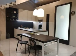 Cucina Way moderna grigio Snaidero con penisola scontata 60%