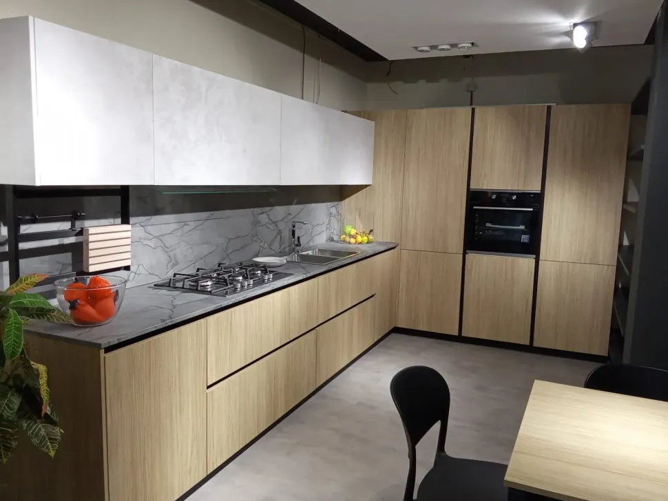 Cucina Xl rovere slavonia ad angolo Gm cucine con un ribasso imperdibile