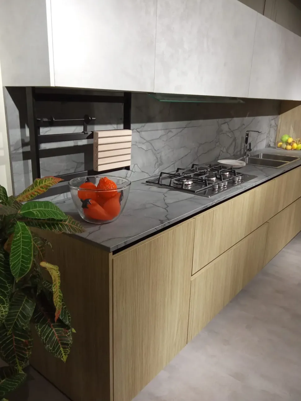 Cucina Xl rovere slavonia ad angolo Gm cucine con un ribasso imperdibile