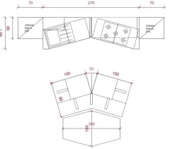 Cucina Zappalorto in muratura con isola grigia in legno Sogno di oggi