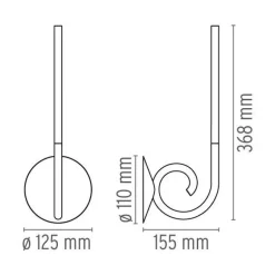 Da parete applique Flos Linea alpha led Bianco con forte sconto