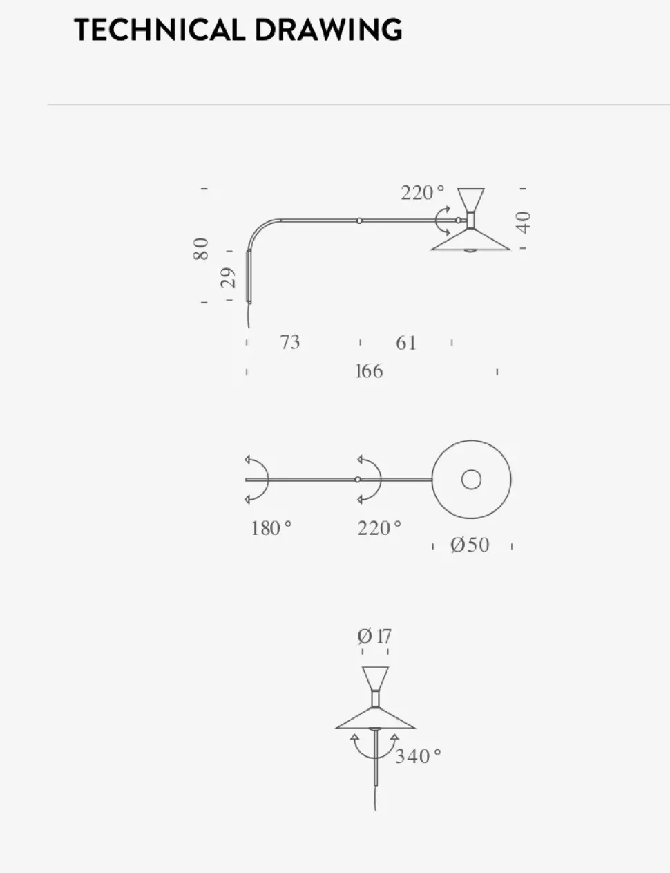 Da parete applique Nemo Lampe de marseille Bianco a prezzi outlet