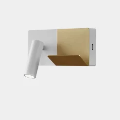 Da parete applique stile Moderna Leds c- 4  applique e- lamp mini bianco/oro opaco led 3,2w Collezione esclusiva in offerta outlet