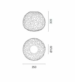 Da soffitto plafoniera Collezione esclusiva Meteorite 35 artemide Bianco a prezzi convenienti