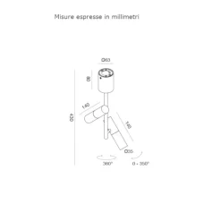 Da soffitto plafoniera Collezione esclusiva Gfa1455c  gea luce plafone orientabile  Nero a prezzi convenienti