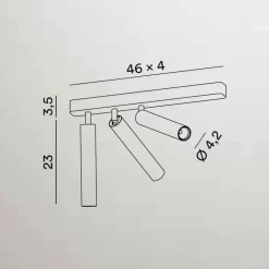 Da soffitto plafoniera in metallo 8244 perenz plafoniera 3 spot led Collezione esclusiva in Offerta Outlet
