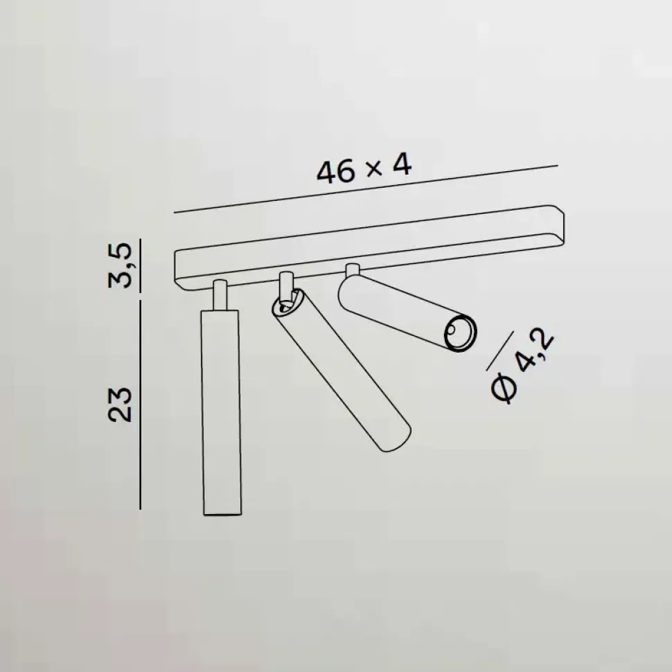Da soffitto plafoniera in metallo 8244 perenz plafoniera 3 spot led Collezione esclusiva in Offerta Outlet