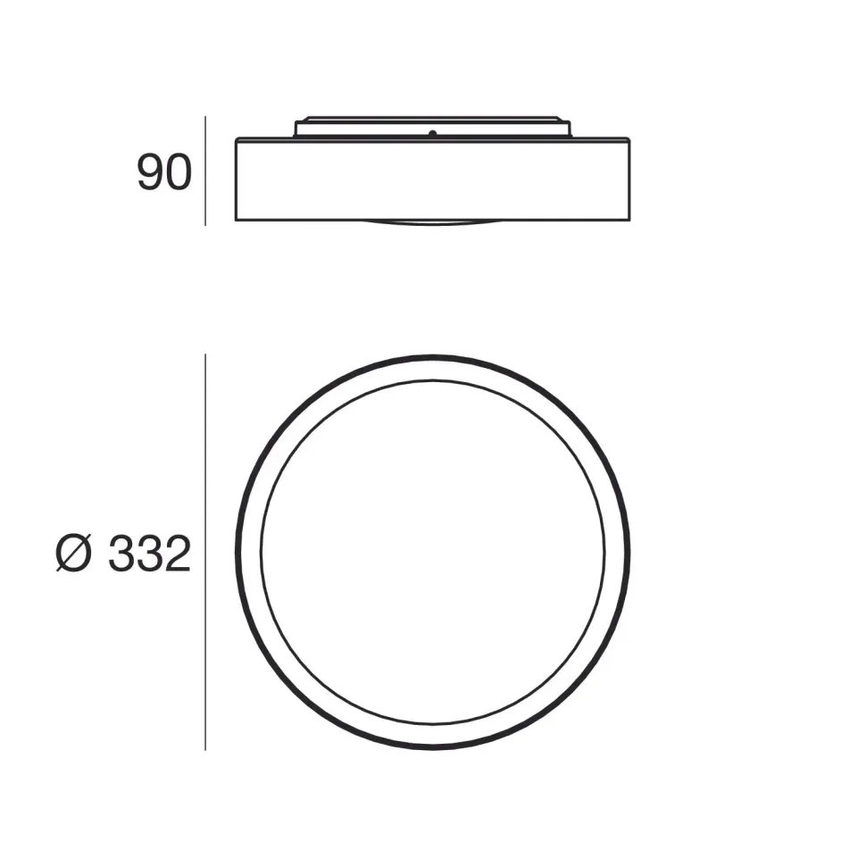 Da soffitto plafoniera Linea light 8294 crew 2 plafonierfa led Nero in offerta