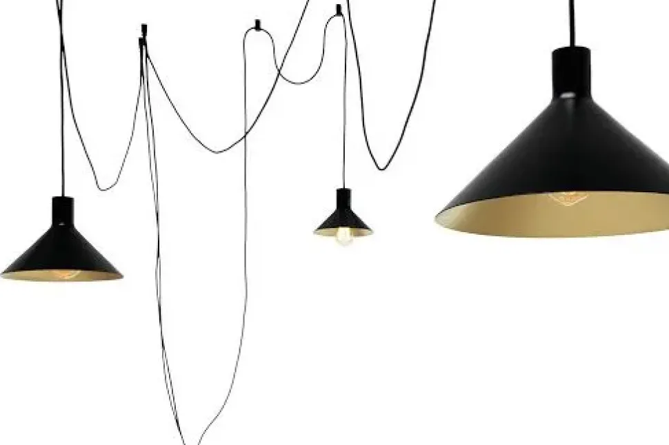 Da soffitto plafoniera Mogg Cerberina Nero in offerta