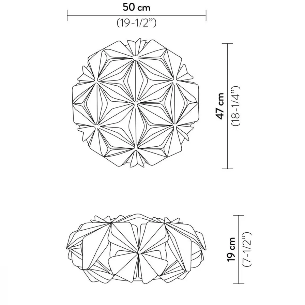 Da soffitto plafoniera Slamp La vie multigreen Altri colori con forte sconto