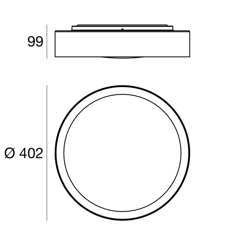Da soffitto plafoniera stile Moderna Crew_2 bianca plafoniera led 21w Linea light scontato