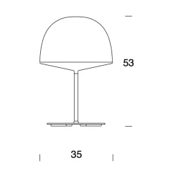 Da tavolo in metallo Cheshire Fontana arte a prezzo scontato