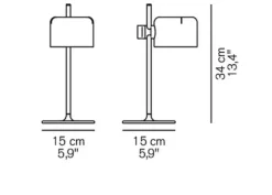 Da tavolo in metallo Coupé O-luce a prezzo Outlet