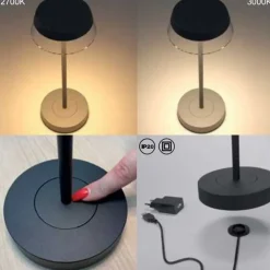 Da tavolo in metallo Iluna led nera redo Collezione esclusiva in Offerta Outlet