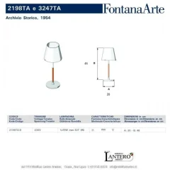 Da tavolo in metallo 2198ta  Fontana arte a prezzo scontato
