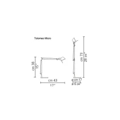 Da tavolo in metallo Tolomeo micro artemide as0118301 Collezione esclusiva a prezzo Outlet