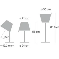 Da tavolo Melampo tavolo grigio artemide Artemide in Offerta Outlet