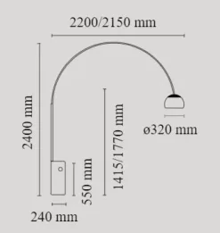 Da terra Arco Flos a prezzo Outlet