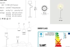 Da terra in metallo Liza Slamp a prezzo Outlet