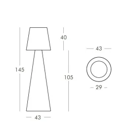 Da terra Lampada pivot small outodoor Slide a prezzo Outlet