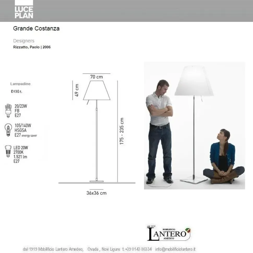 Da terra Luceplan con SCONTO IMPERDIBILE