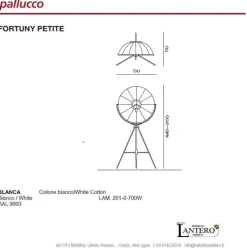 Da terra Pallucco Lampada da terra fortuny petite, pallucco stile Moderna in offerta