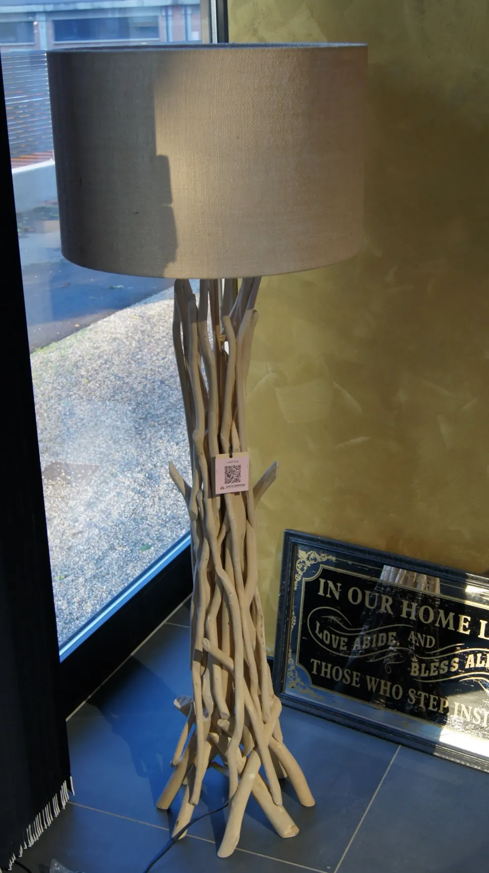 Da terra stile Etnico Lampada a piantana drift wood Ideal lux in saldo