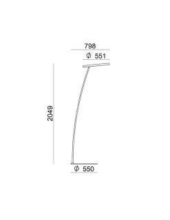 Da terra stile Moderna Lira lampada da terra led Linea light con forte sconto